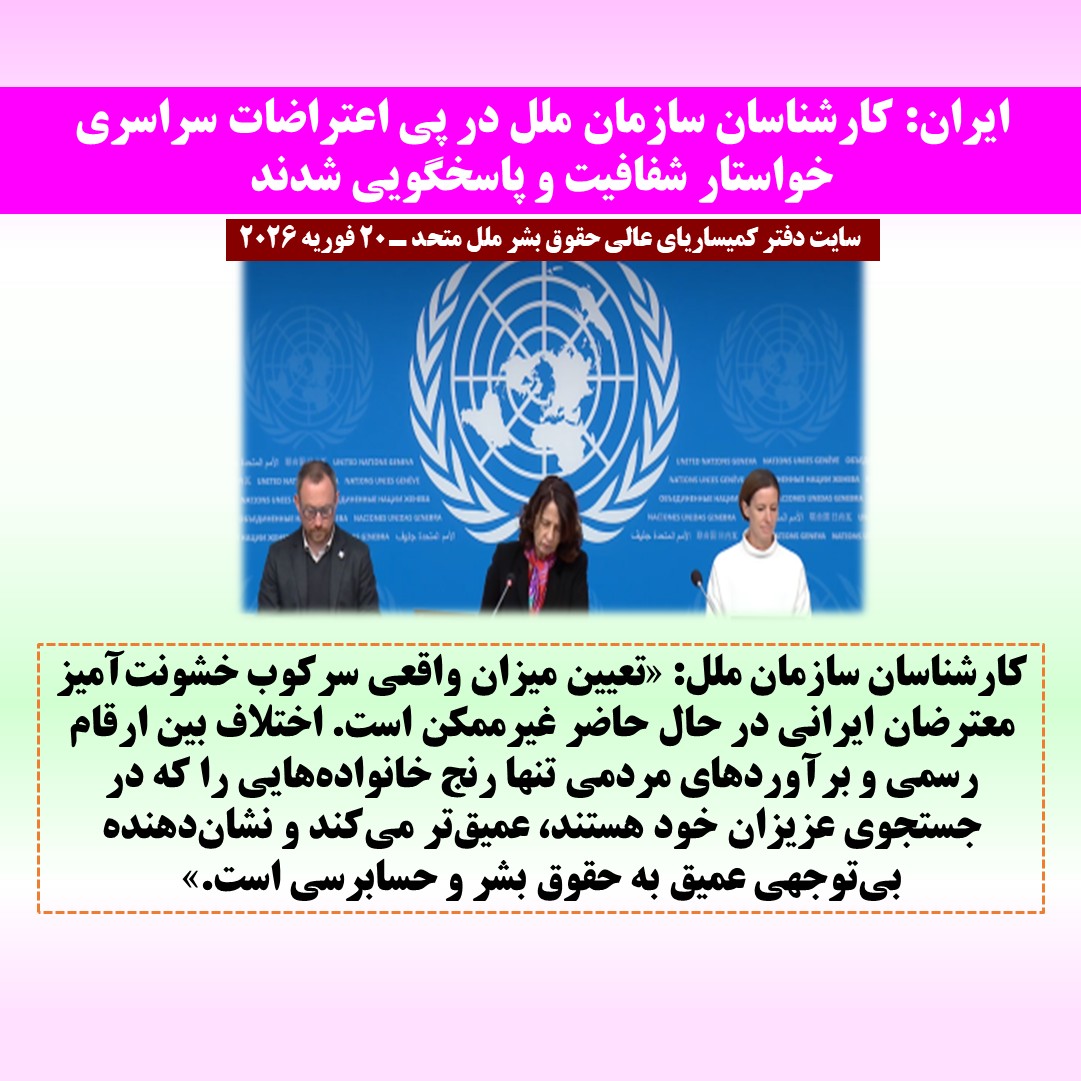 کارشناسان سازمان ملل، «تعیین میزان واقعی سرکوب خشونت‌آمیز